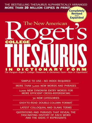cover image of New American Roget's College Thesaurus in Dictionary Form (Revised & Updated)